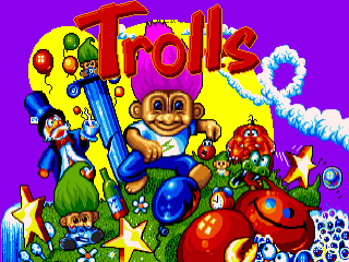 Trolls title screen for Amiga